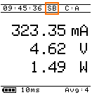 Log4.PoE main screen with binary mode indicated.