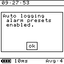 Log4.USB Autolog preset screen