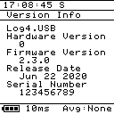 Log4.USB Device info screen